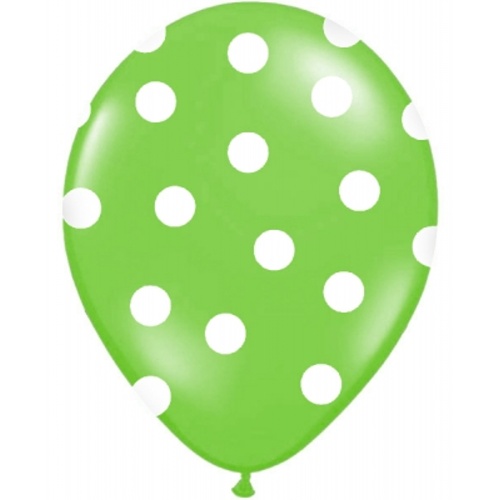 Latexový balónik zelený s bodkami
