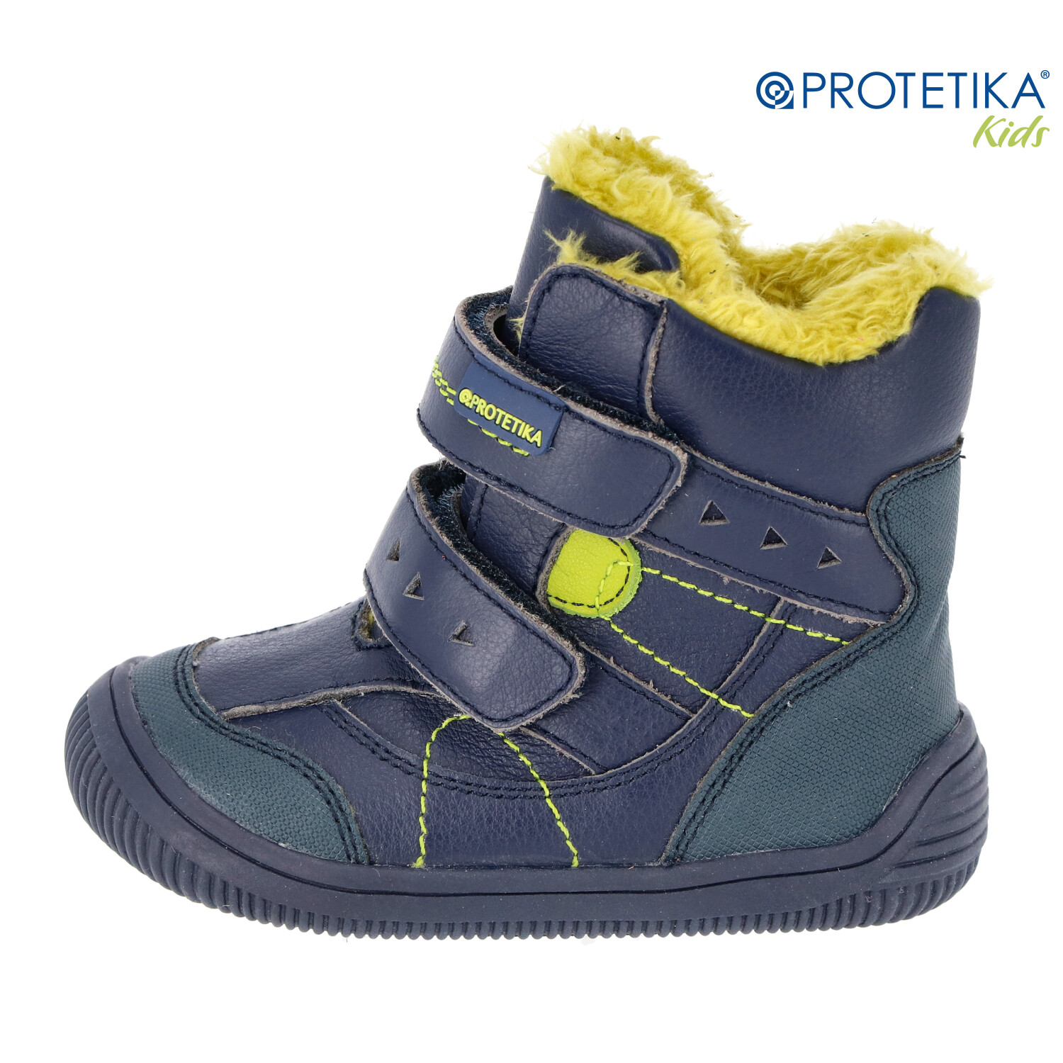 Protetika - zimné barefootové topánky TOREN navy - zateplené kožušinkou