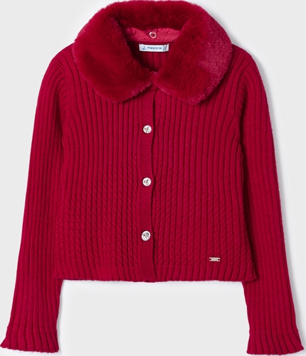 Pletený sveter s kožušinou Mayoral - 1304309014
