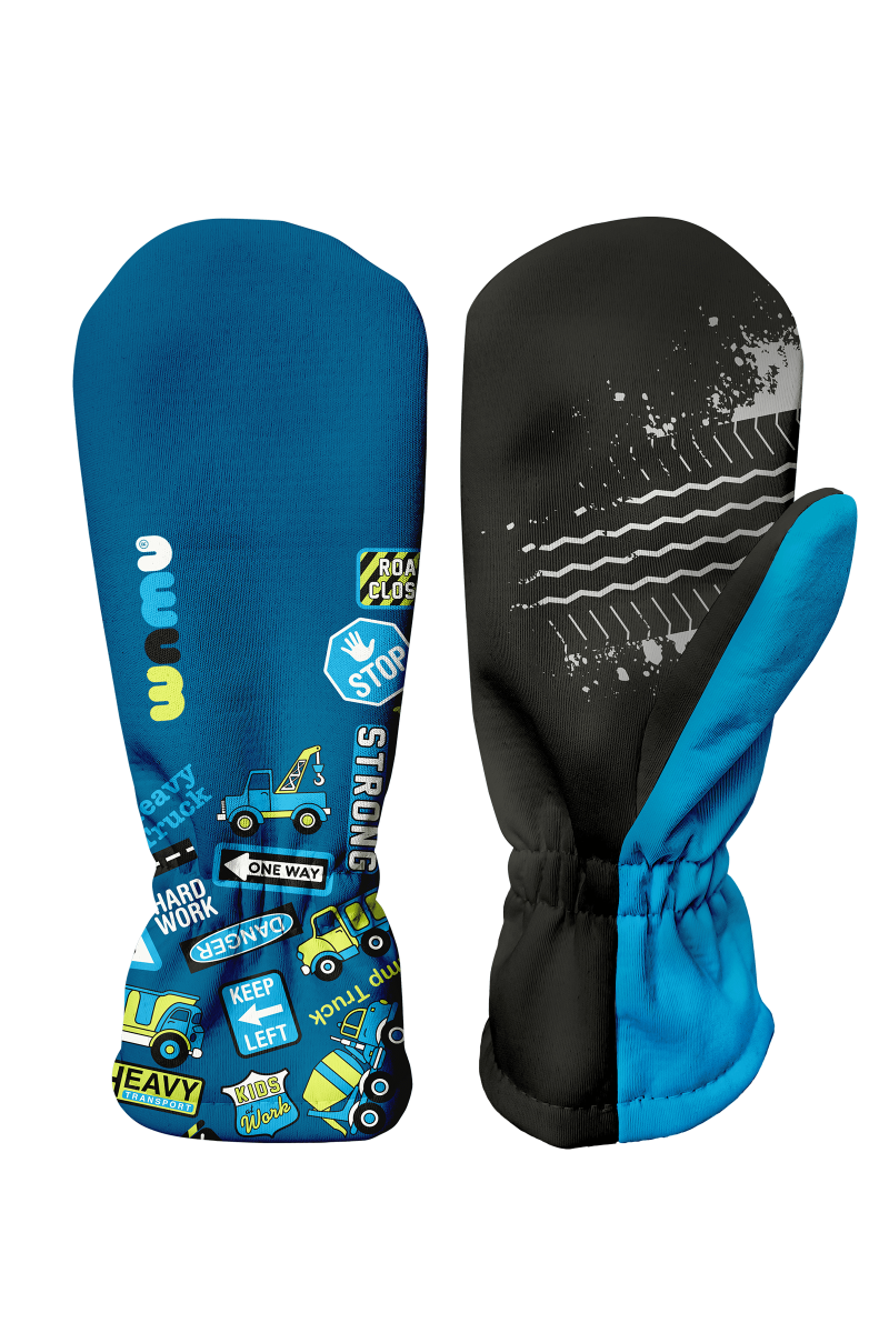 Softshellové rukavice WAMU s fleecom BÁGER - modrá