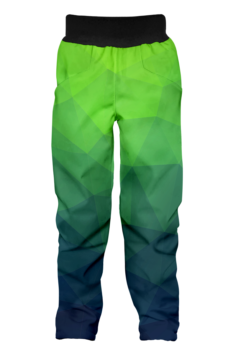Softshellové nohavice WAMU s fleecom MOZAIKA - zelená