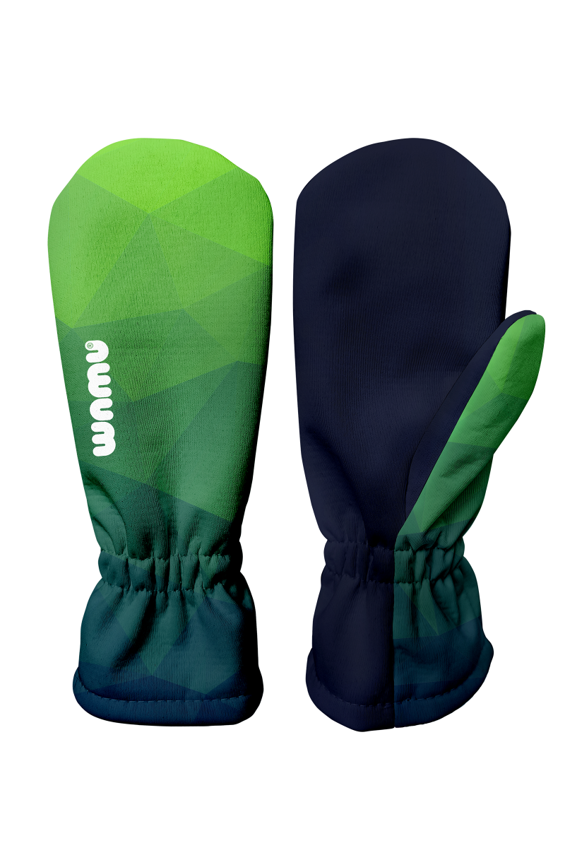 Softshellové rukavice WAMU s fleecom MOZAIKA - zelená