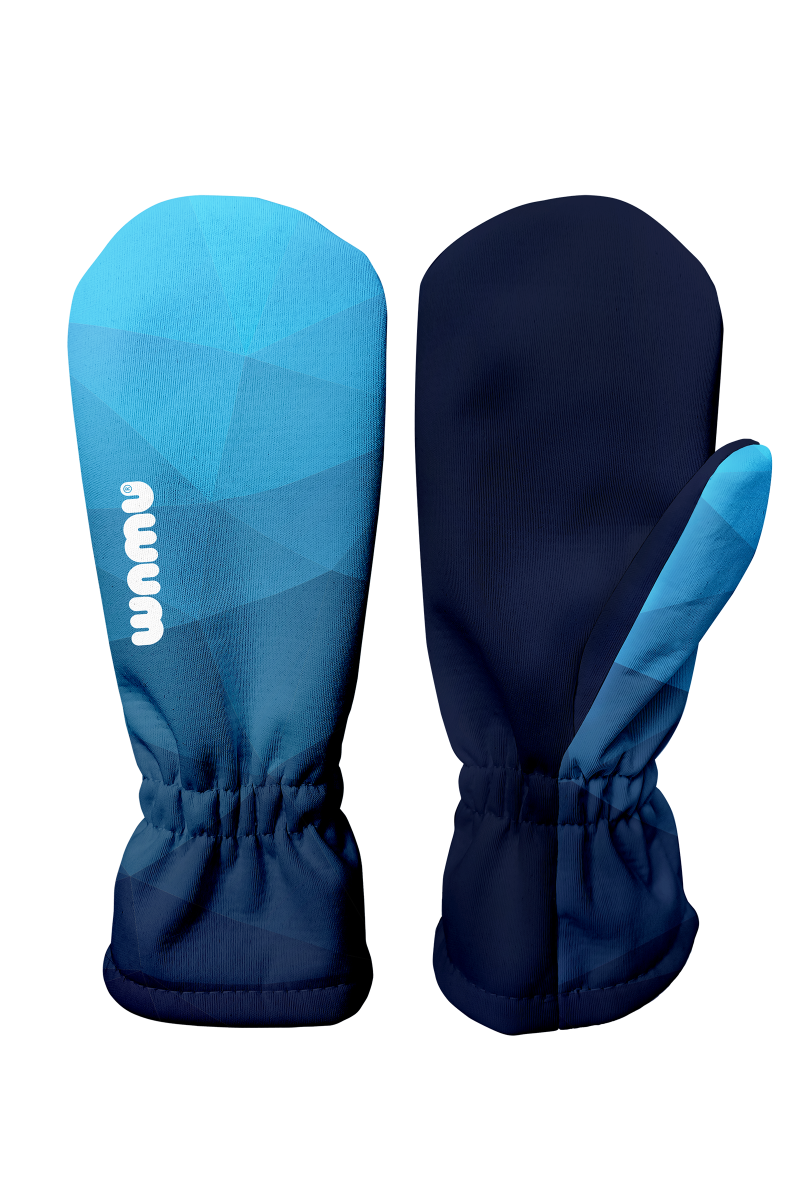 Softshellové rukavice WAMU s fleecom MOZAIKA - modrá
