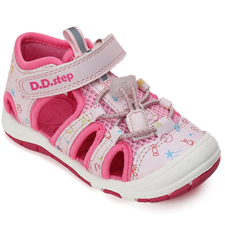 Sandále YES dark pink športové barefoot D.D.Step