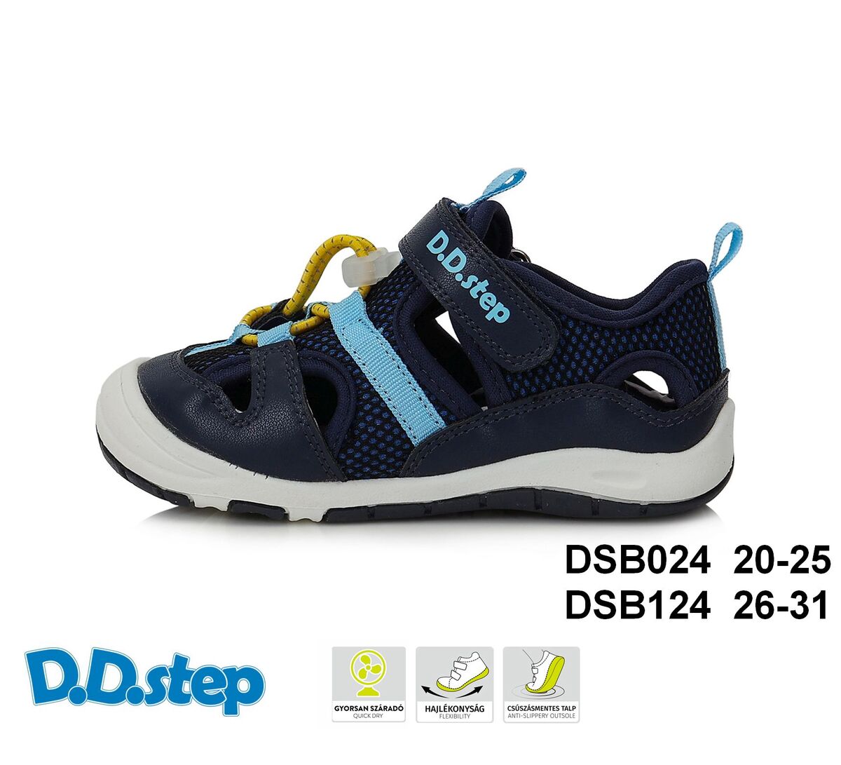 Sandále CALYPSO royal blue športové barefoot  D.D.Step