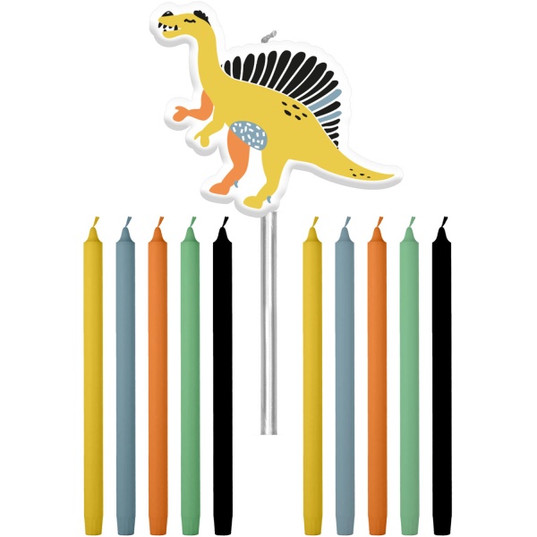Sviečky Dino Roars 10 cm - 11 ks
