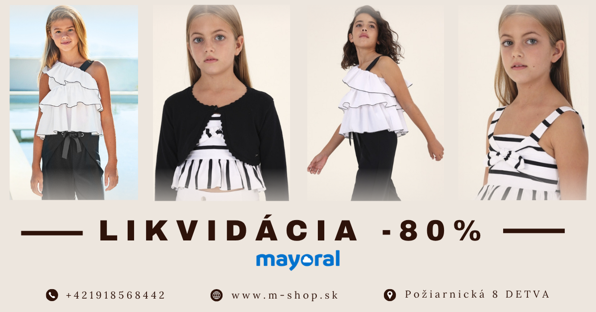 Likvidácia outlet mayoral