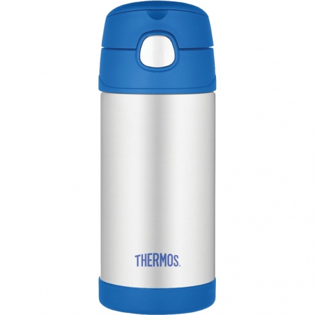 Thermos FUNtainer - detská termoska so slamkou - modrá 355 ml