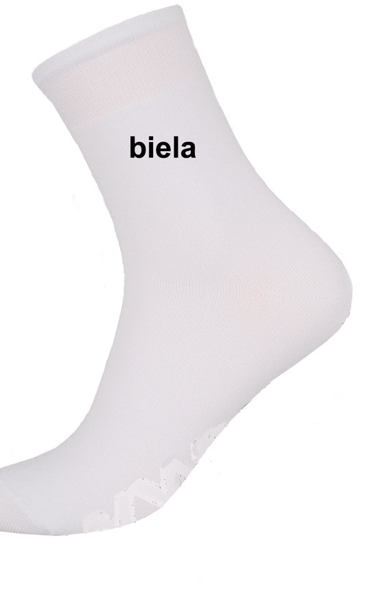 Dámske ponožky w84.028 biele bambusové