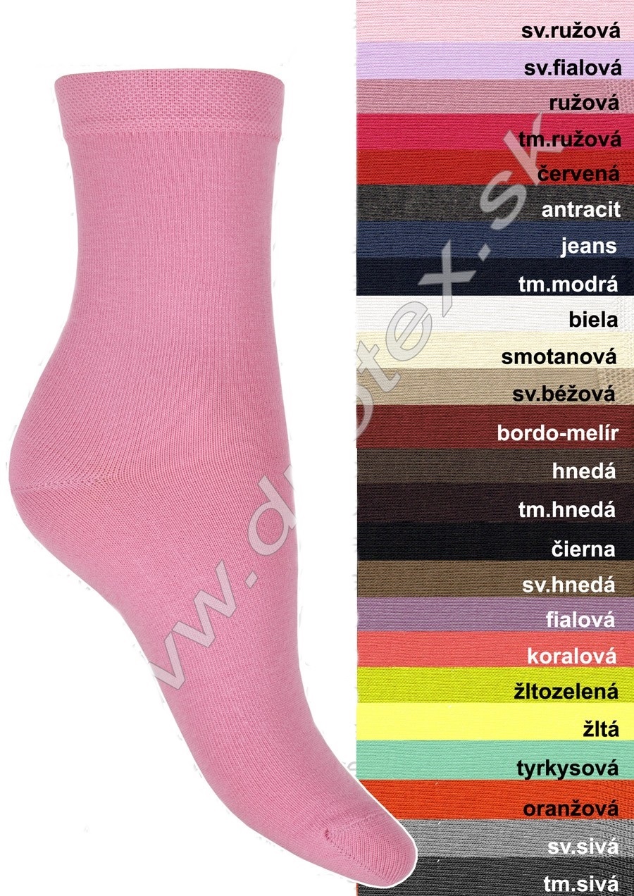 Ponožky w84 WOLA bavlnené bambusové čierne