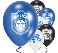 Latexové balóniky Polícia 6 ks