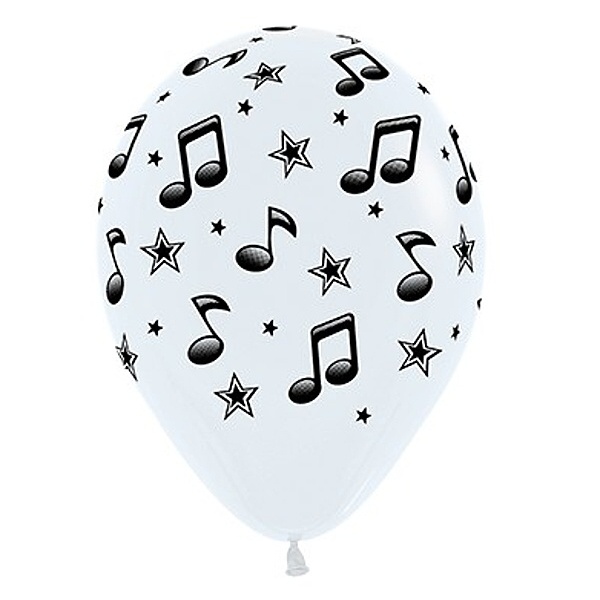 Latexový balóník  Music biely
