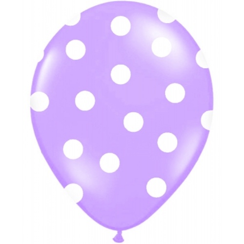 Latexový balónik fialový s bodkami