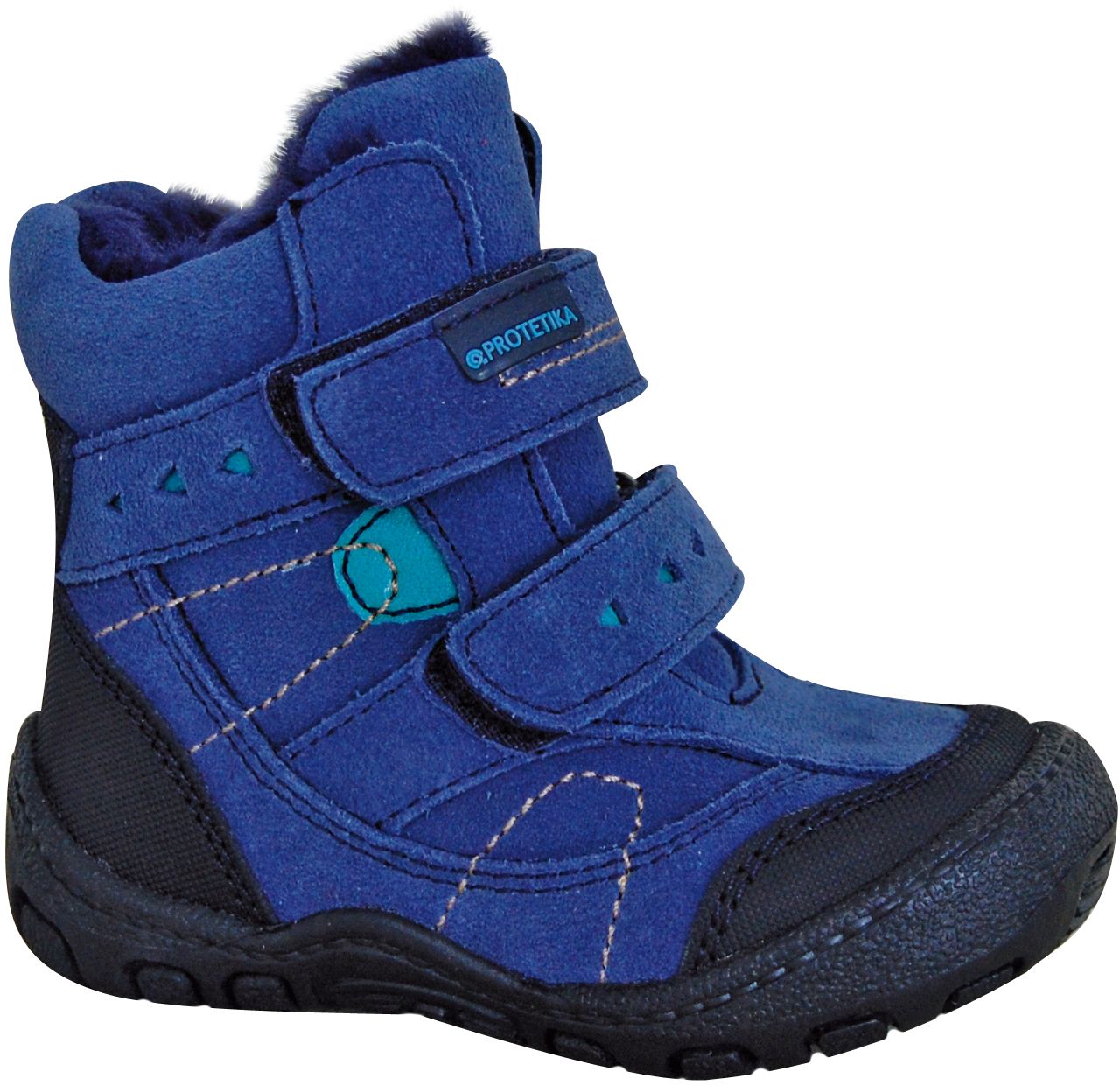 Protetika - zimné topánky LAROS navy - zateplené kožušinkou