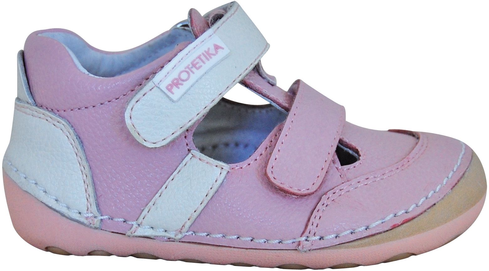 Protetika - barefootové polootvorené topánky FLIP pink
