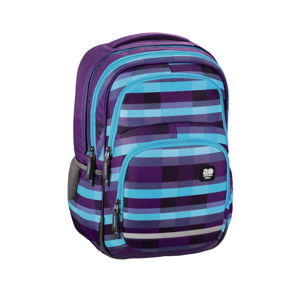 HAMA 138304 Školský ruksak All Out Blaby, Summer Check Purple