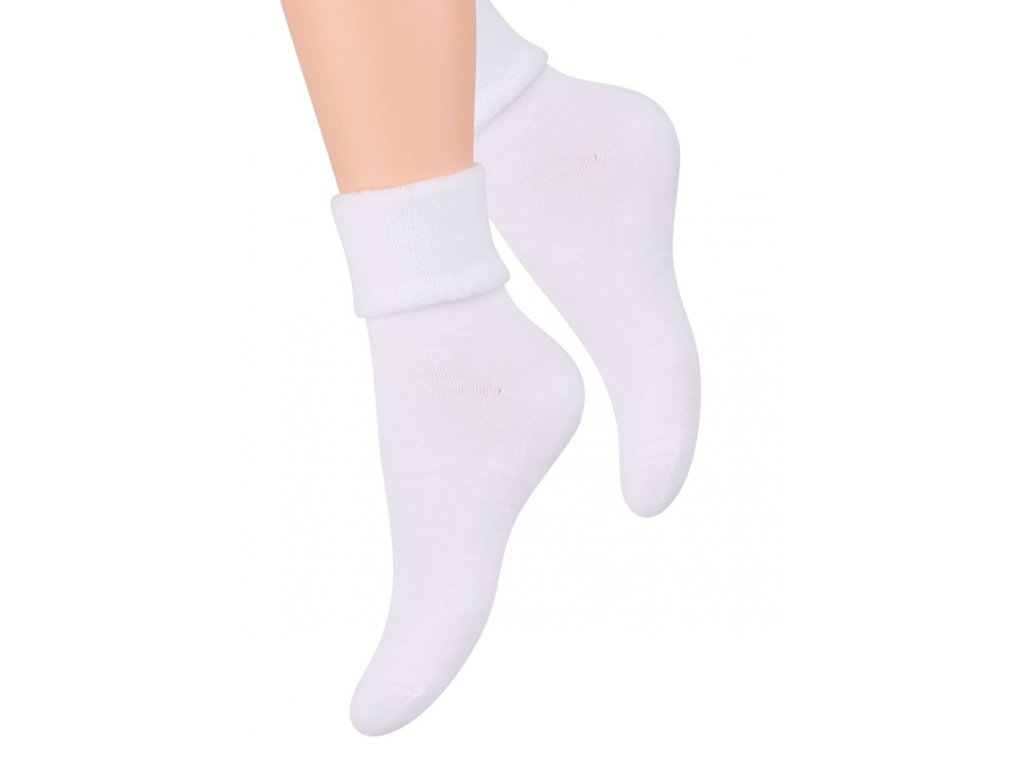 Dámske ponožky froté 110-1 biele