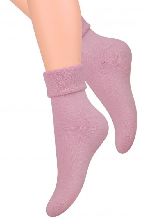 Dámske ponožky froté 110-1 ružové