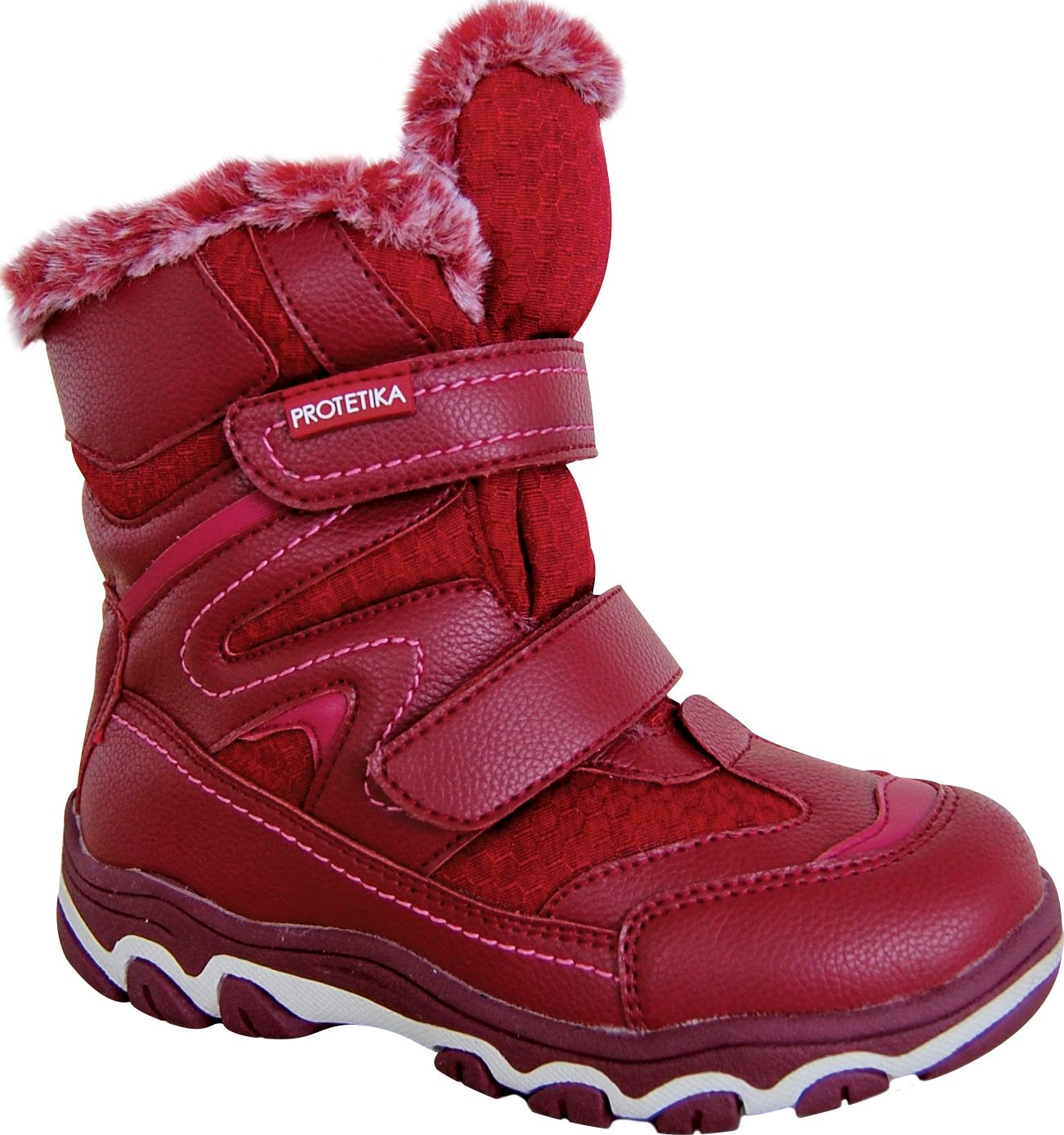 Protetika - zimné topánky s membránou PRO-tex GARNET bordo - zateplené kožušinou