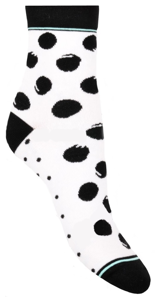 Veselé bodkované ponožky MORE 078 biela