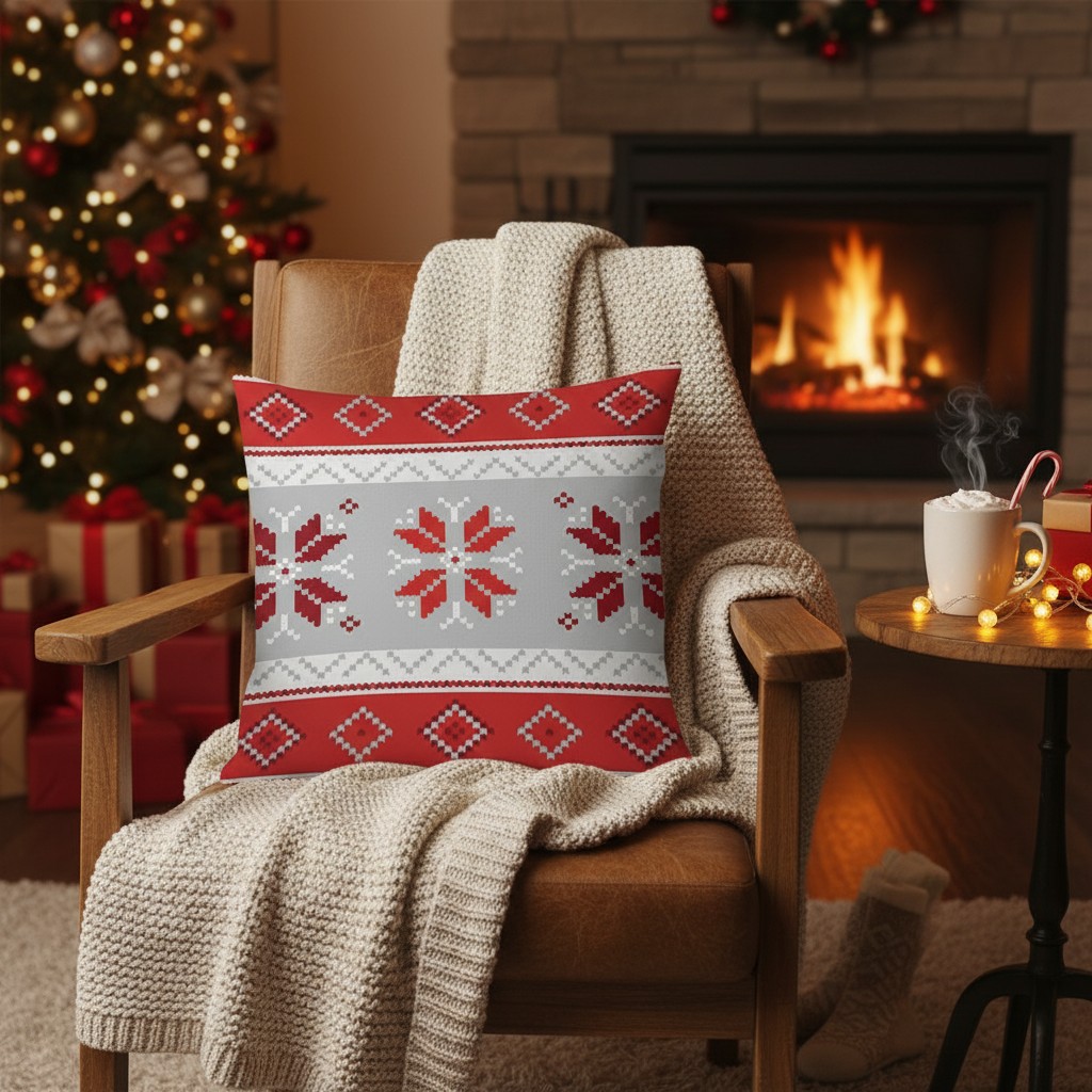 Návliečky na vankúš Ida červená Bavlna deluxe digital