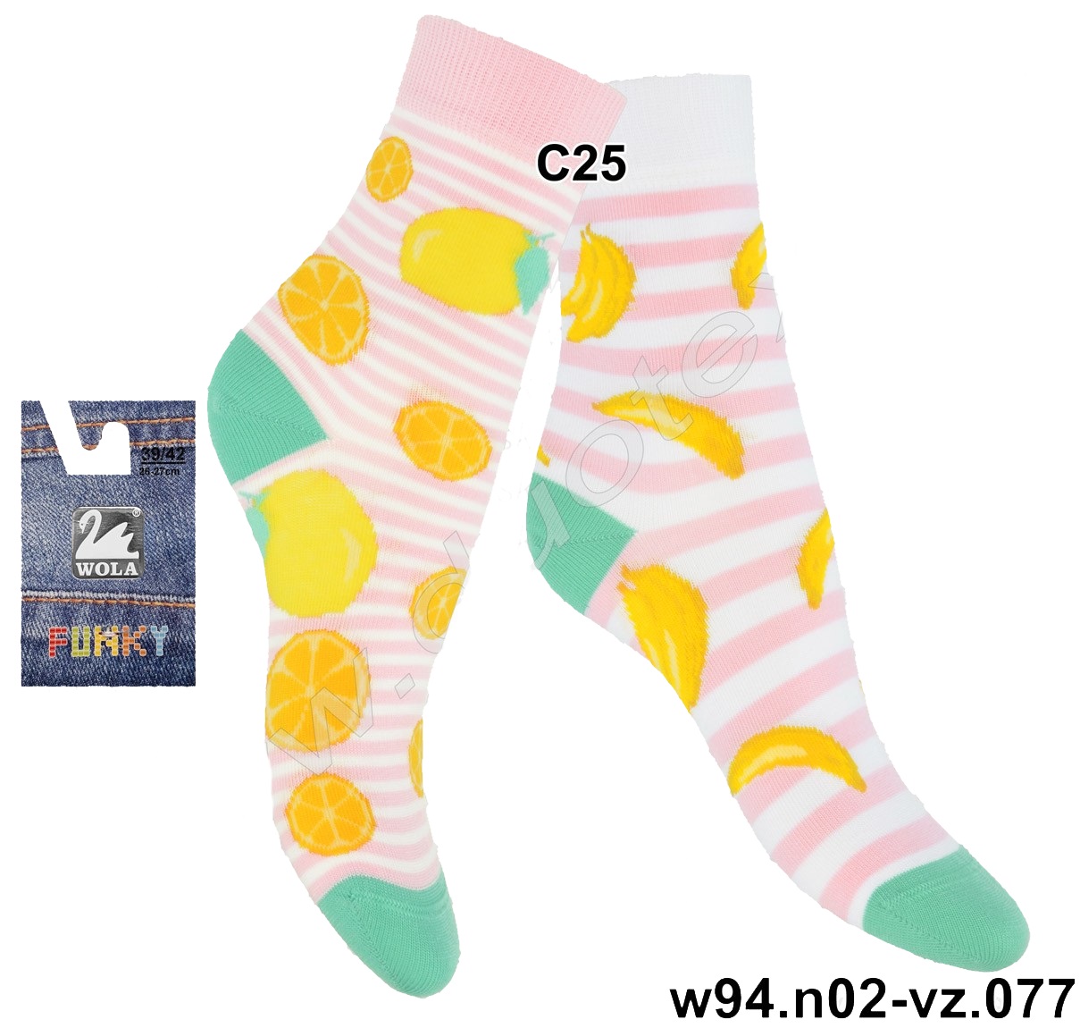 Veselé vzorované ponožky w94.N02 - 077