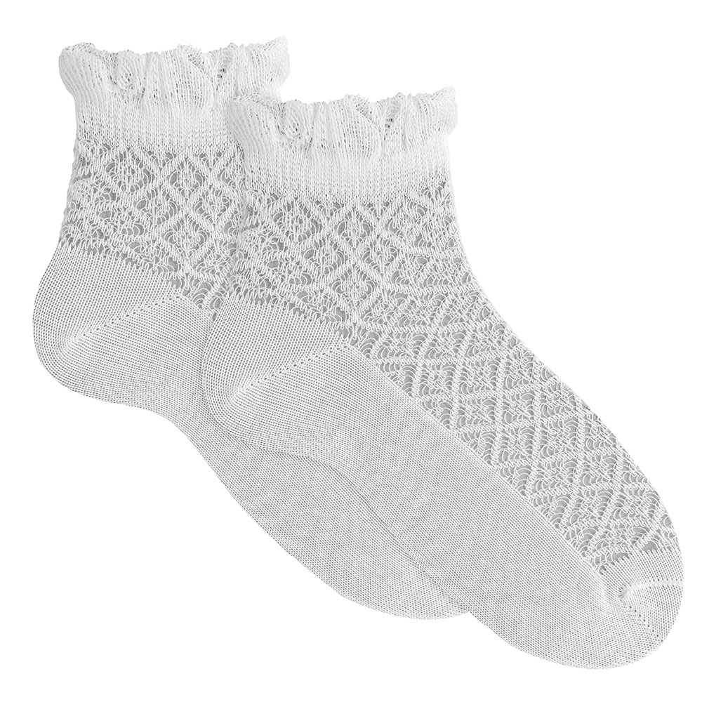 Vzorované ponožky Cóndor 271404200 - biela
