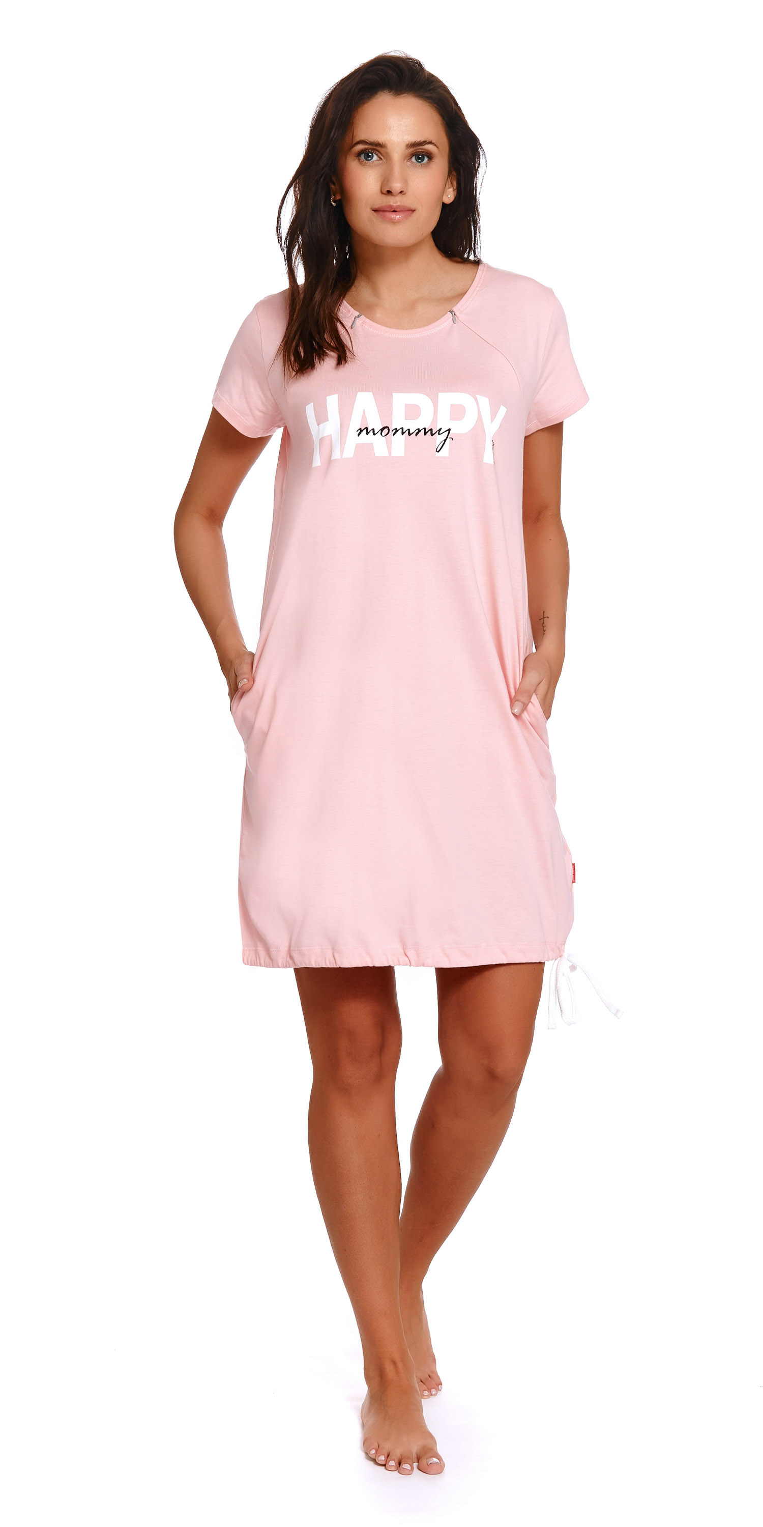 Dámska nočná košeľa Doctor nap 9504 - Happy mommy ružová