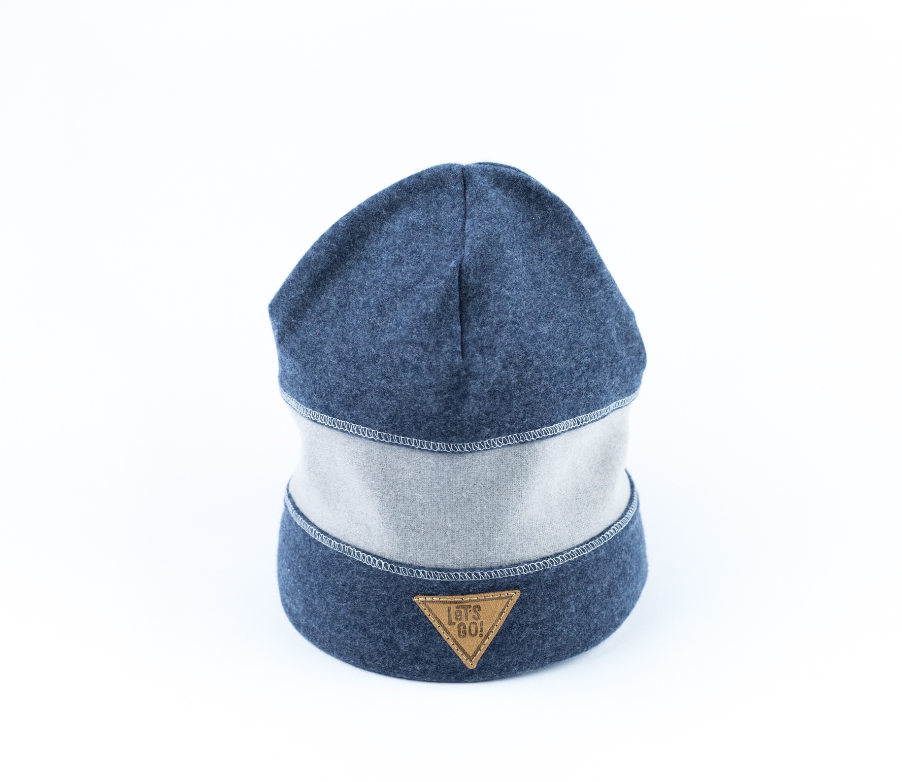 Chapčenská pruhovaná čiapka Lets go MZ-3461 modrá