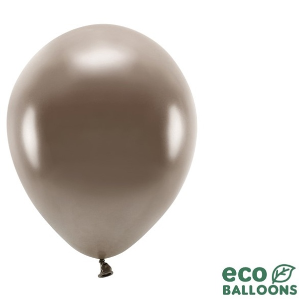 Metalický balónik ECO hnedý 26 cm