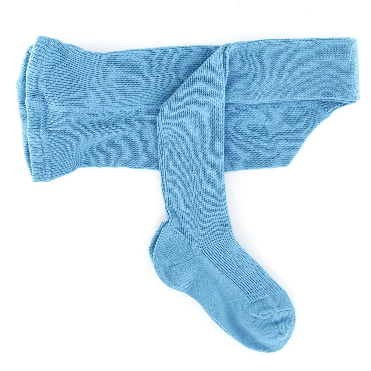 Detské rebrované pančuchy LENKA zo 100% bavlny TATRASVIT - modrá