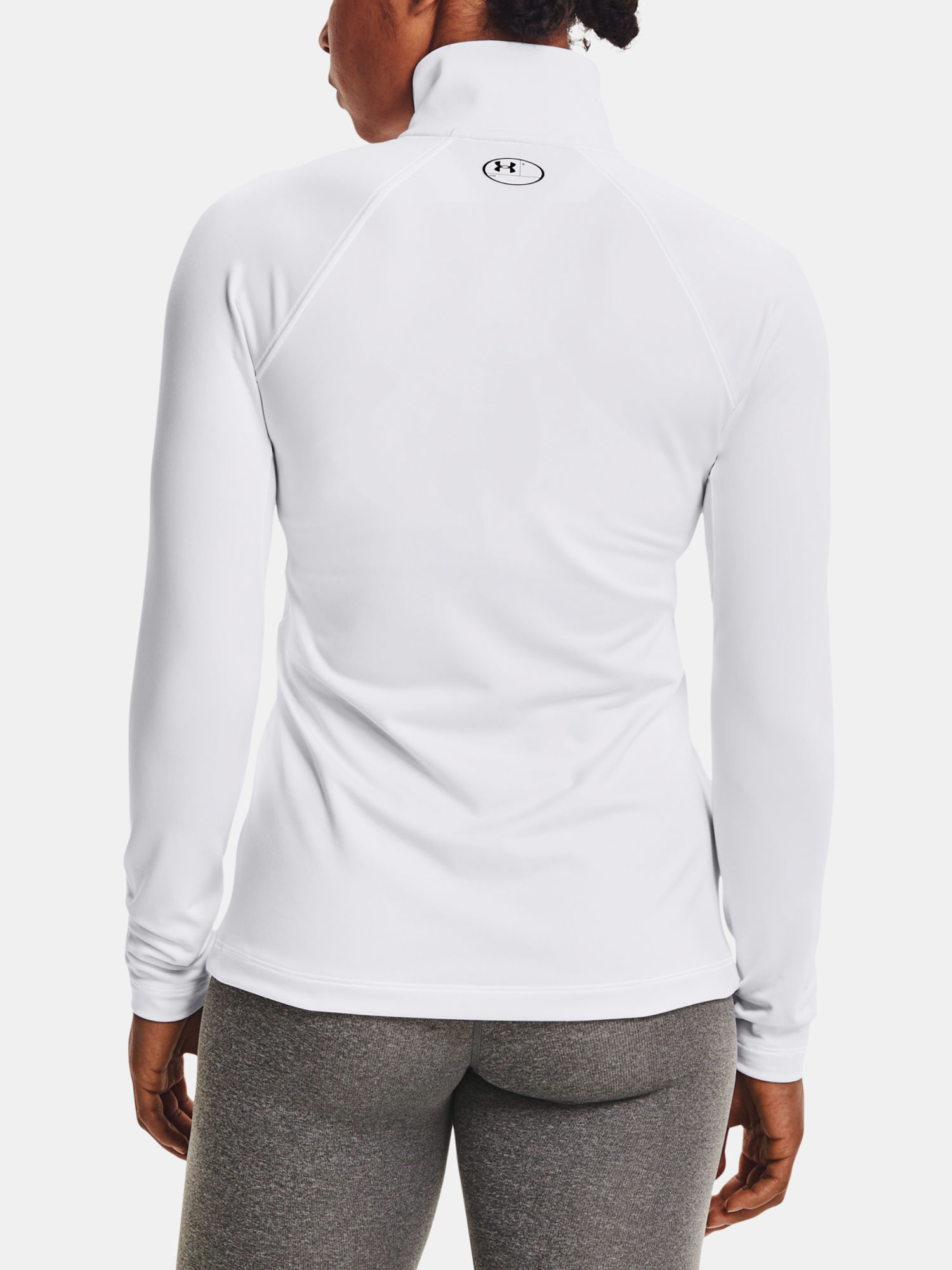 Tričko Under Armour UA Authentics CG 1 2 Zip-WHT