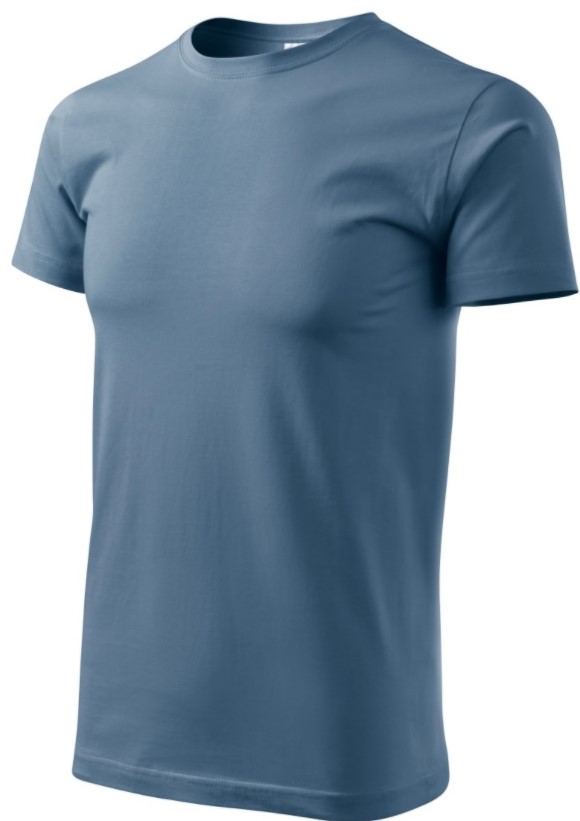 Tričko pánske bavlnené Basic 129 - denim