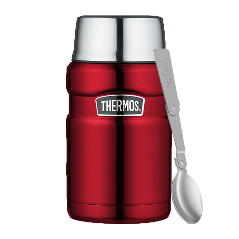 Thermos Style - termoska na jedlo so skladacou lyžicou a šálkou 710 ml - červená