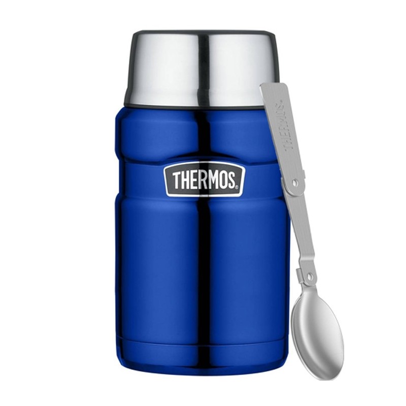 Thermos Style - termoska na jedlo so skladacou lyžicou a šálkou 710 ml - modra