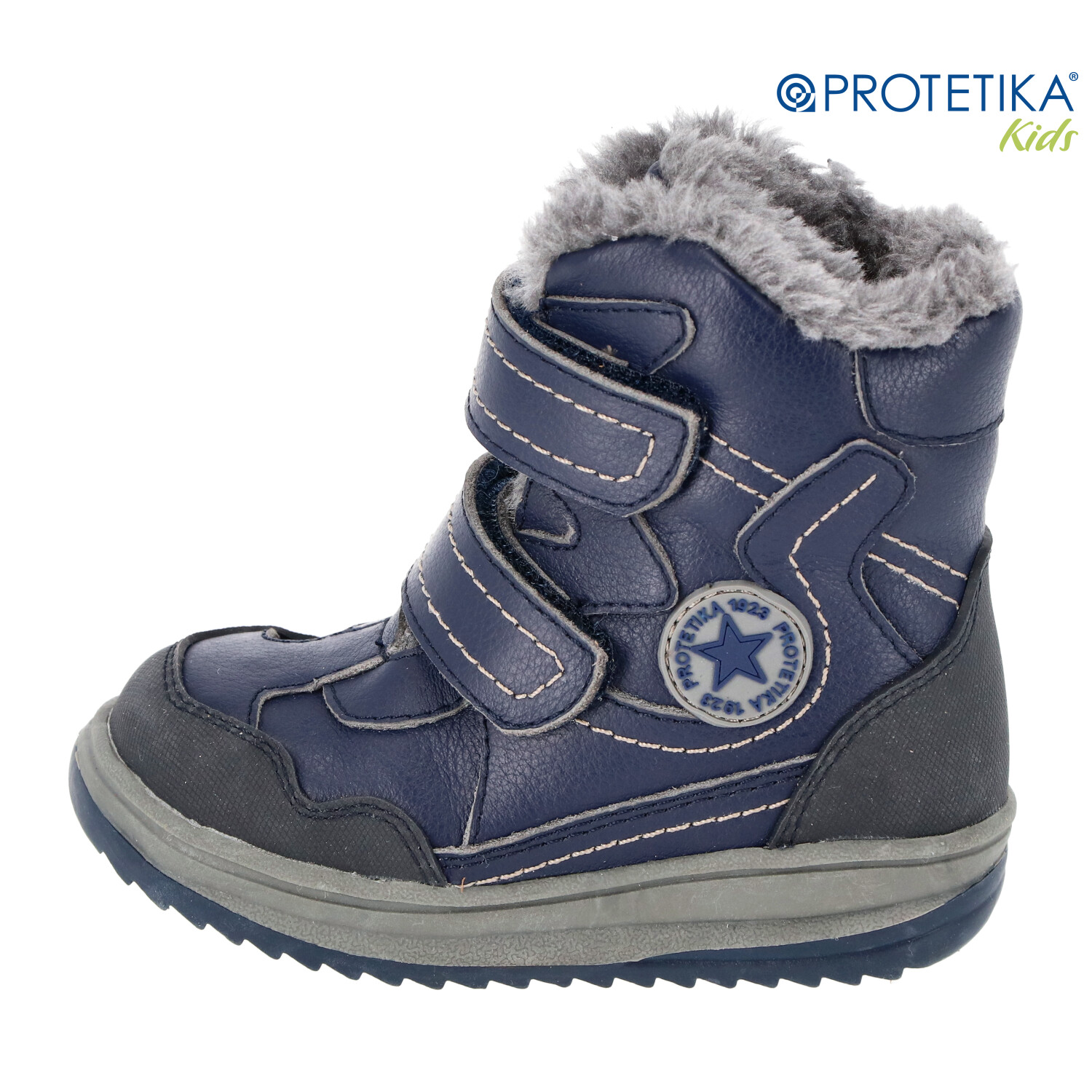 Protetika - zimné topánky ANTONI denim - zateplené kožušinkou