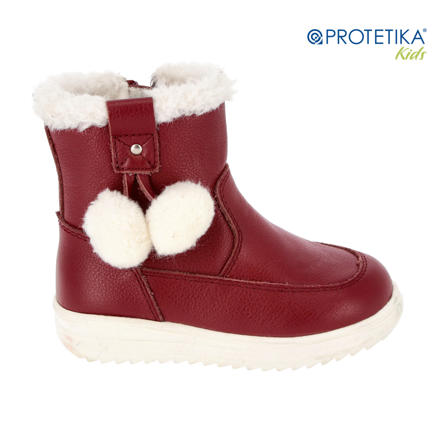Protetika - zimné topánky EDANA bordo - zateplené kožušinkou