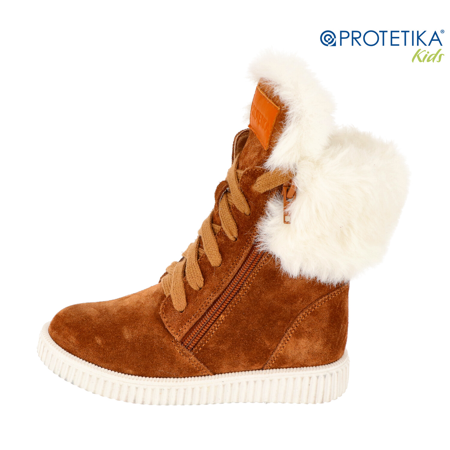 Protetika - zimné topánky KAJA brown - zateplené kožušinkou