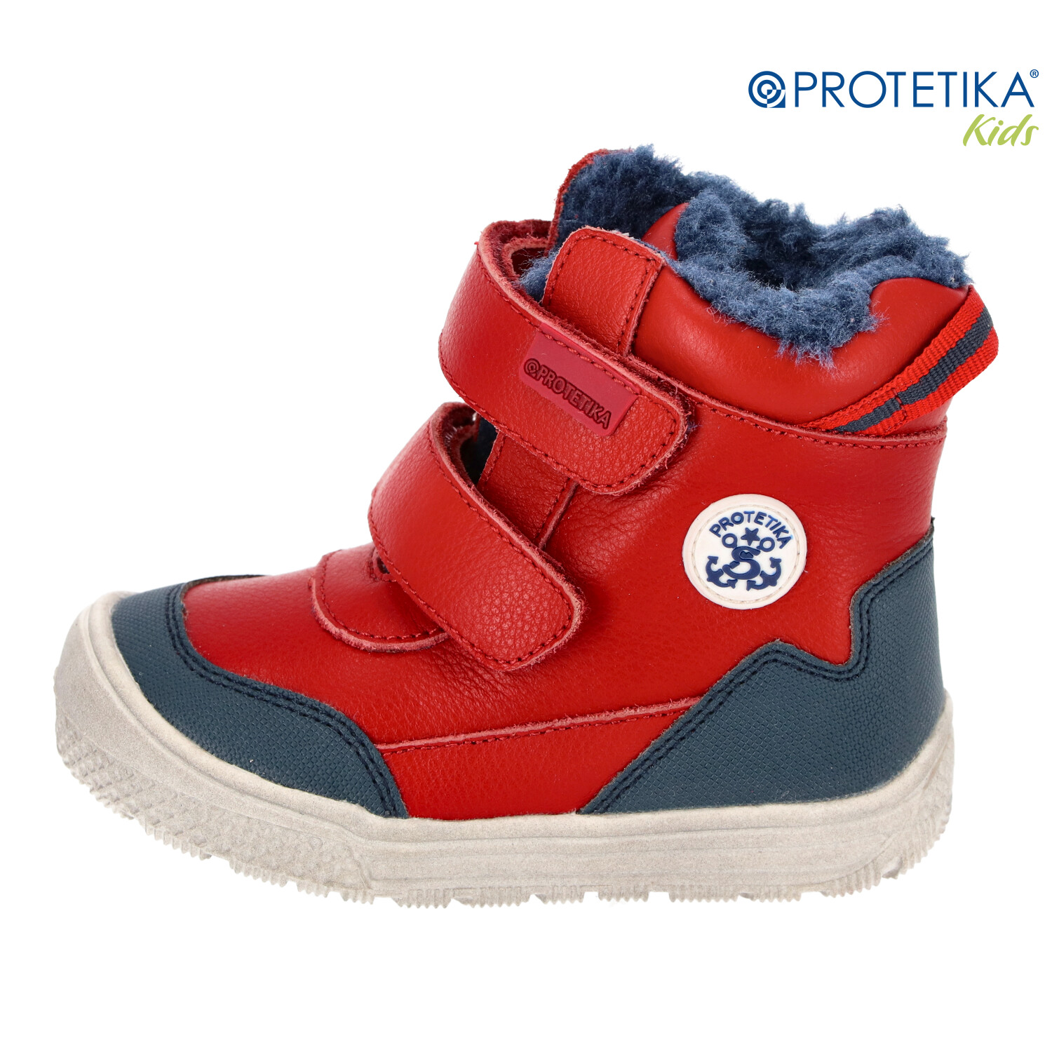 Protetika - zimné topánky TORIN red - zateplené kožušinkou