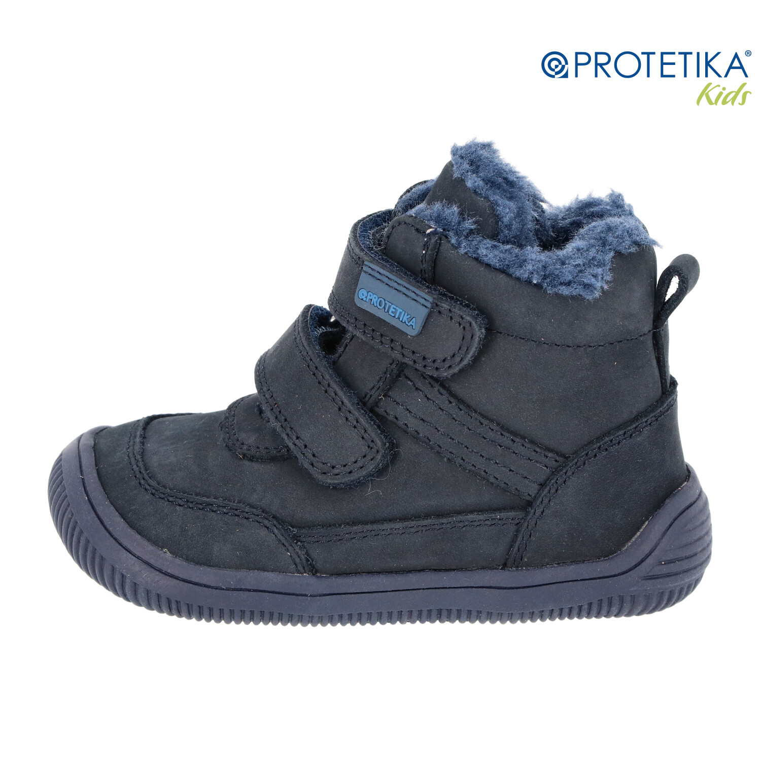 Protetika - zimné barefootové topánky TYREL denim - zateplené kožušinkou