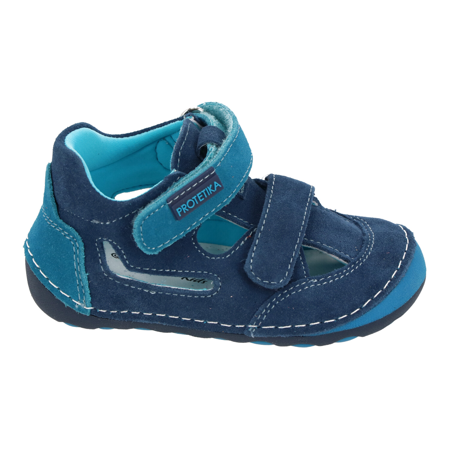 Protetika - barefootové polootvorené topánky FLIP blue