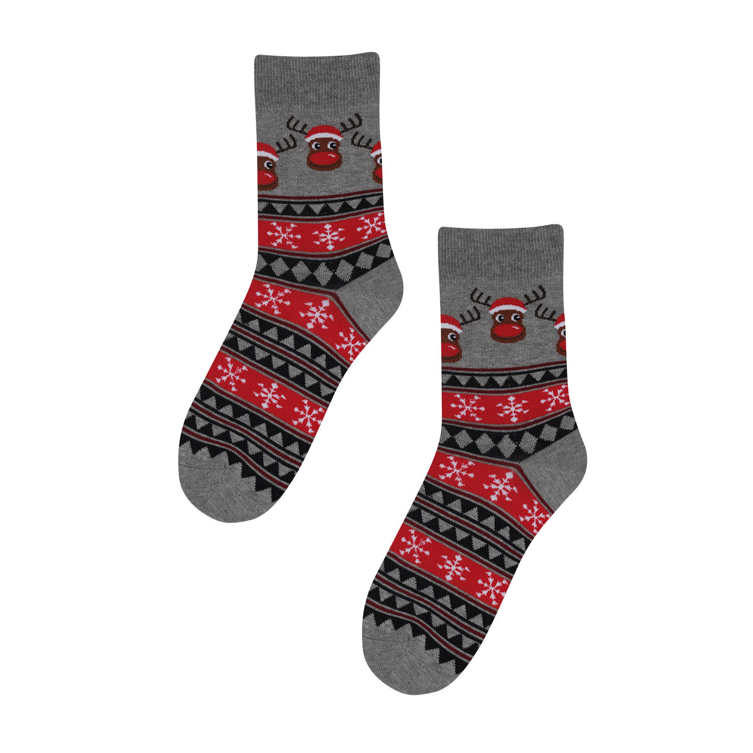 Veselé ponožky vianočné WOLA w94.155 vz.853 - vzorované