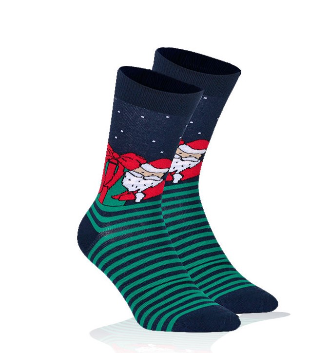 Vzorované vianočné ponožky WOLA w94.155 vz.830 - Merry Christmas