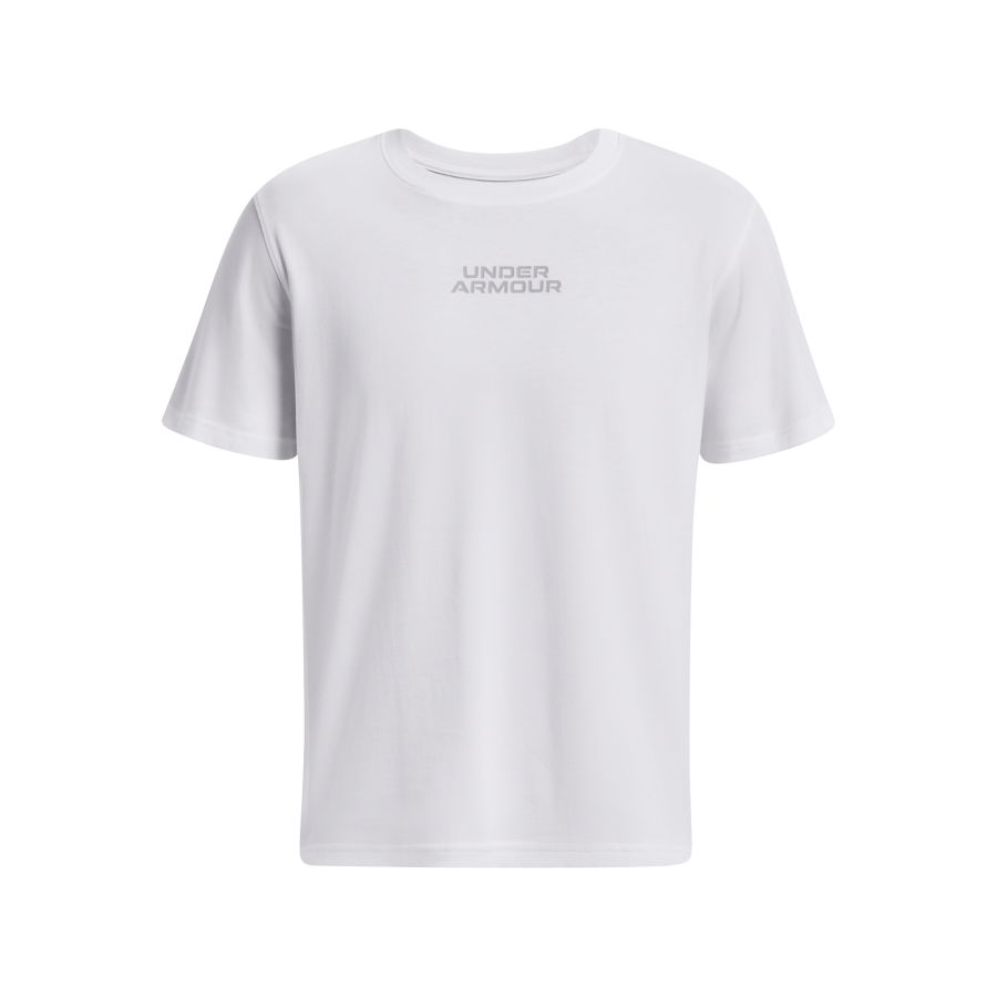 Tričko UA OUTLINE HEAVYWEIGHT SS-WHT