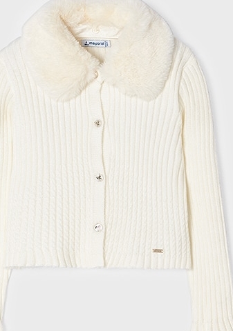 Pletený sveter s kožušinou Mayoral - 1304309012
