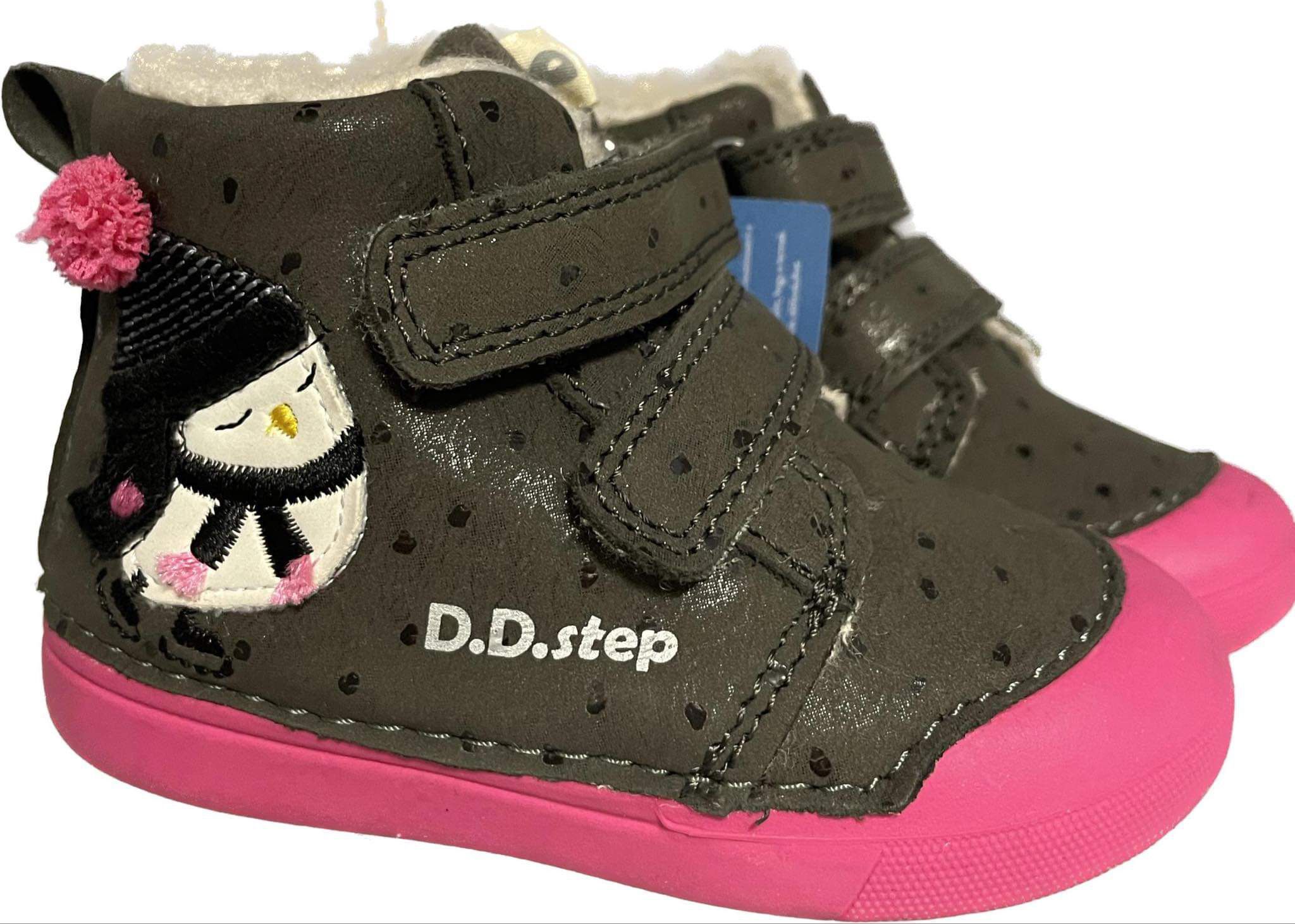 Zimné topánky s kožuškom DOMI dark grey D.D.Step