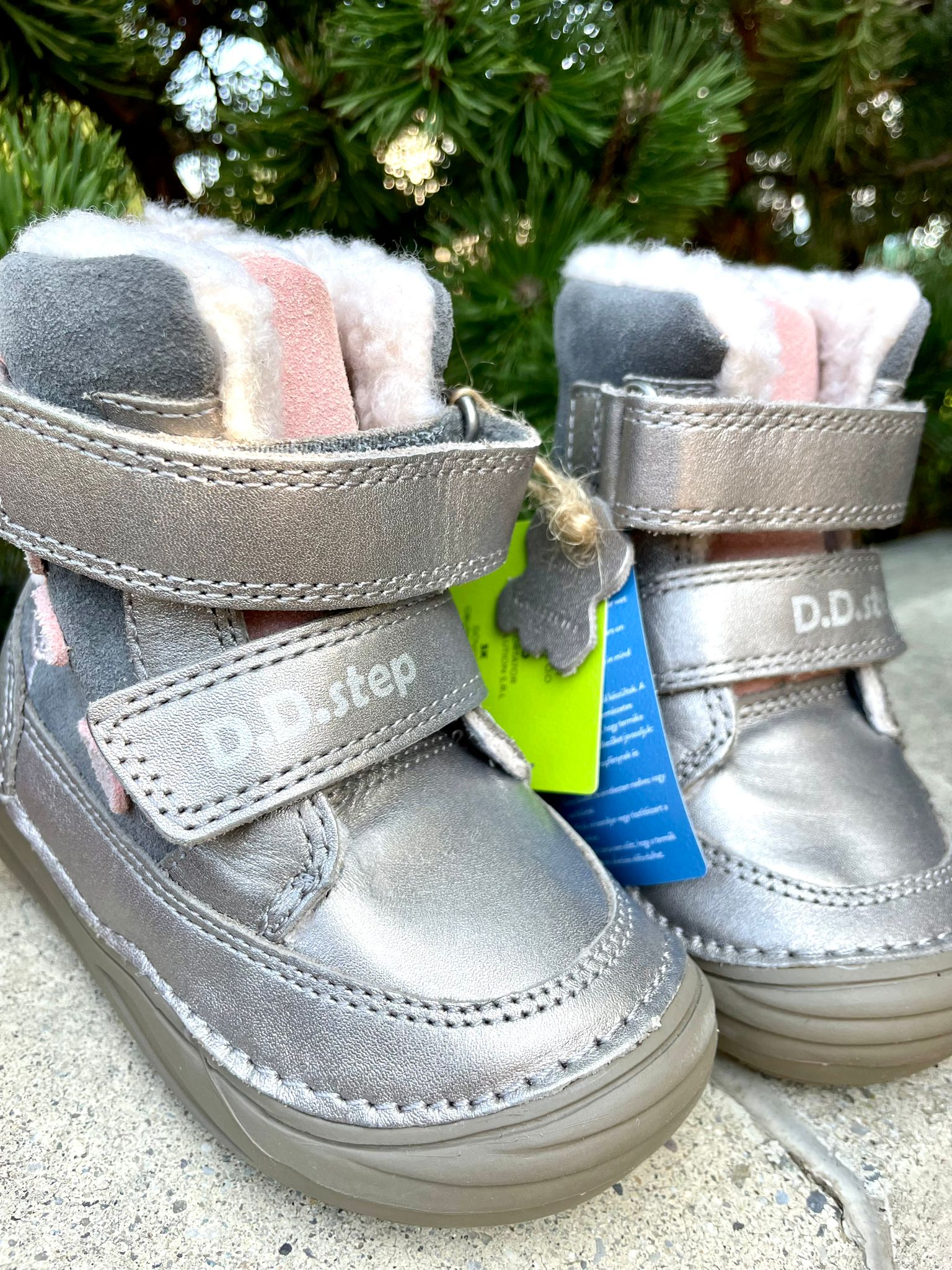 Zimné topánky s kožuškom KIARA grey D.D.Step FLEXI