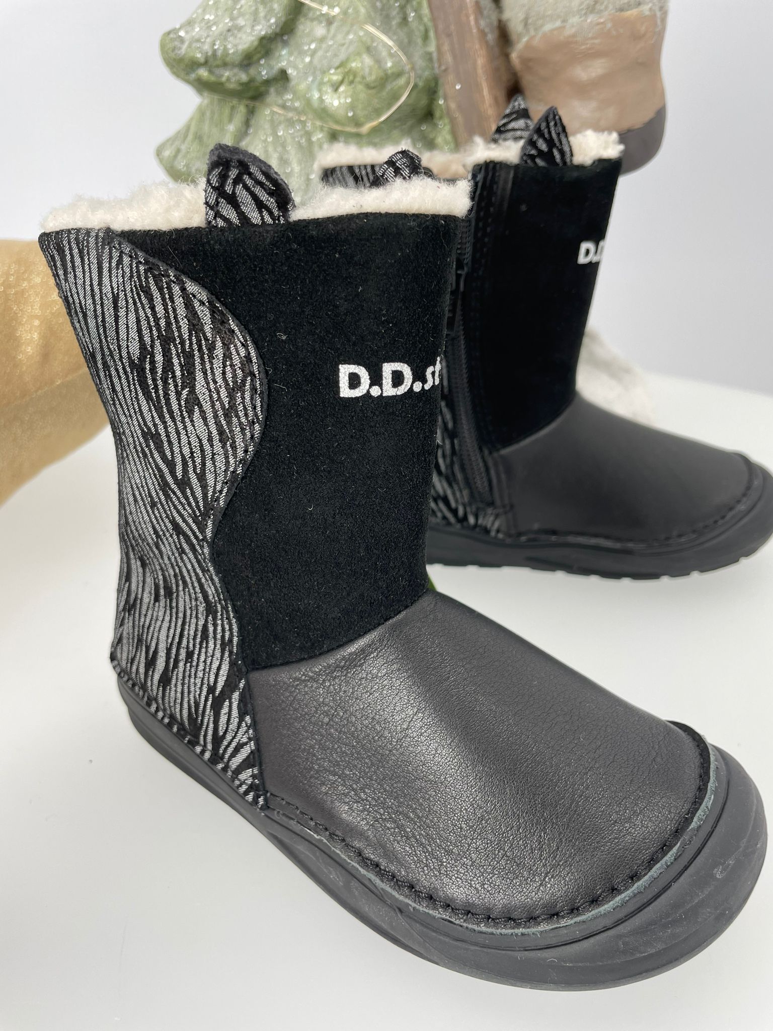 Zimné topánky s kožuškom CAT black D.D.Step FLEXI