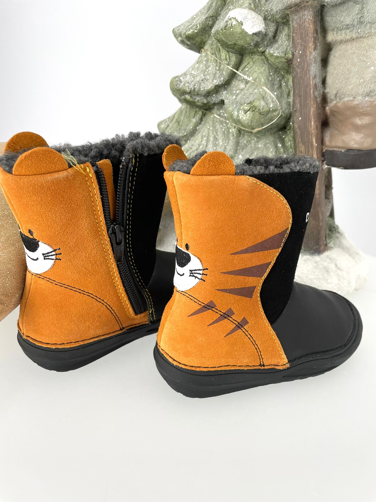 Zimné topánky s kožuškom TAIGER orange D.D.Step