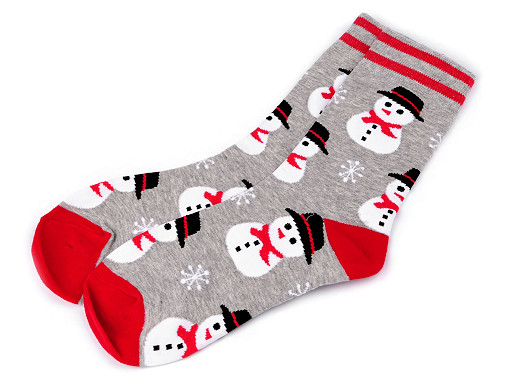 Vianočné ponožky v darčekovej guli s kovovou rolničkou - sivé